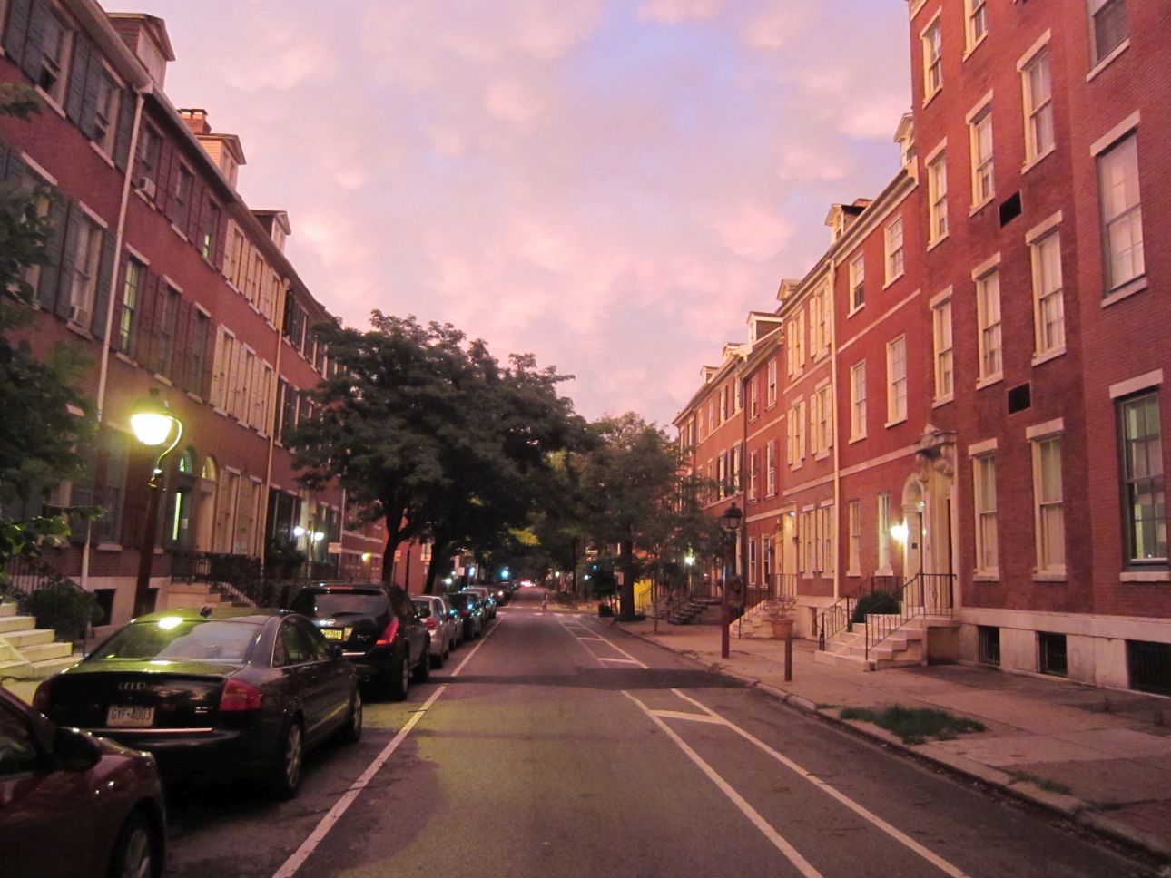 Pine Street, Philadelphia after a storm